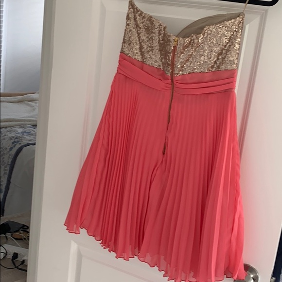Pink/Gold Prom Dress - size 6/8 (UK size 12) - Picture 3 of 3